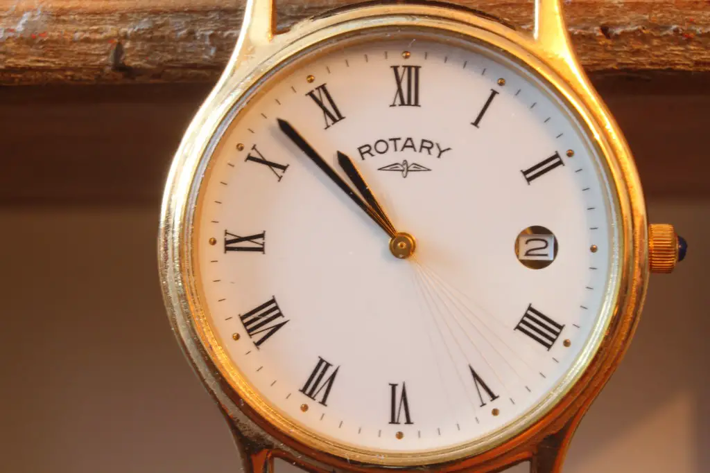 Gold Rotary Watch with white dial