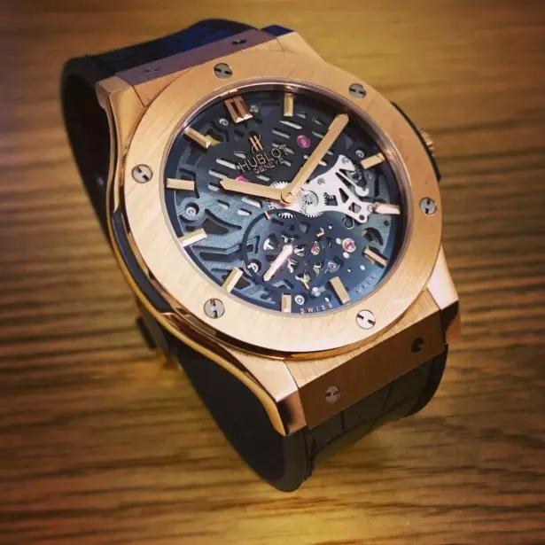 Hublot watch with rubber strap