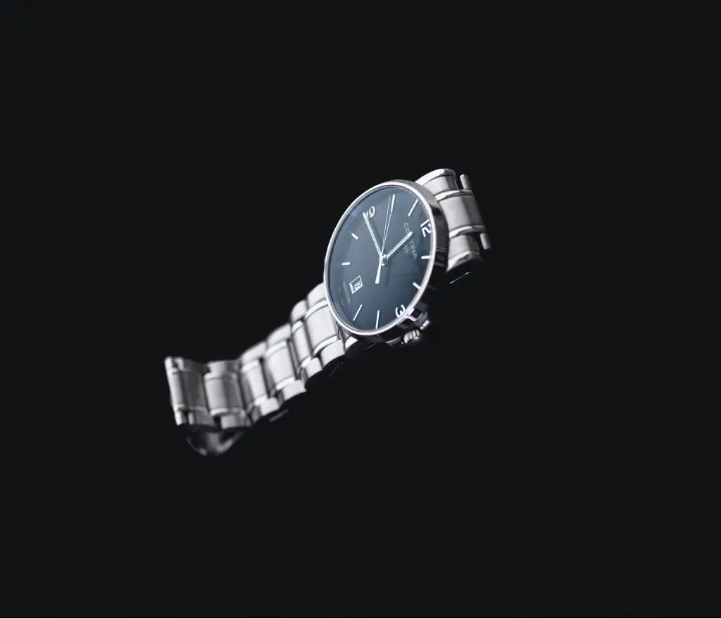 Certina Swiss watch black background